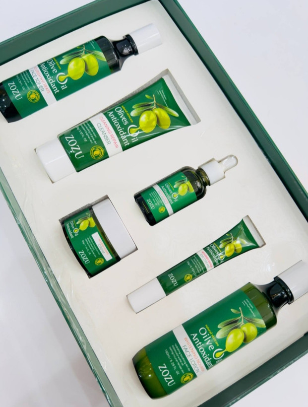 پک مراقبت از پوست انتی اکسیدان روغن زیتون ارگانیک 6 عددی زوزو ZOZU Olive Oil اصلی💯