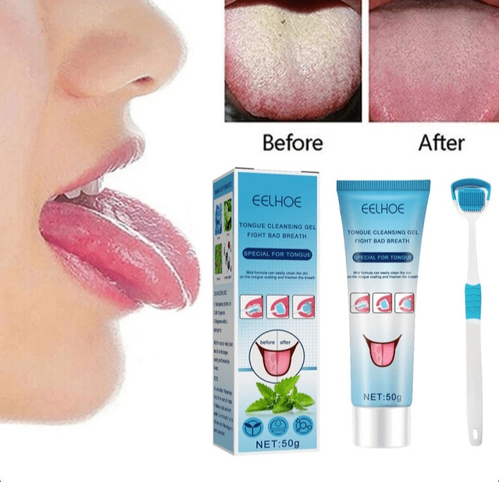 ژل و مسواک زبانشور دهان اصلی