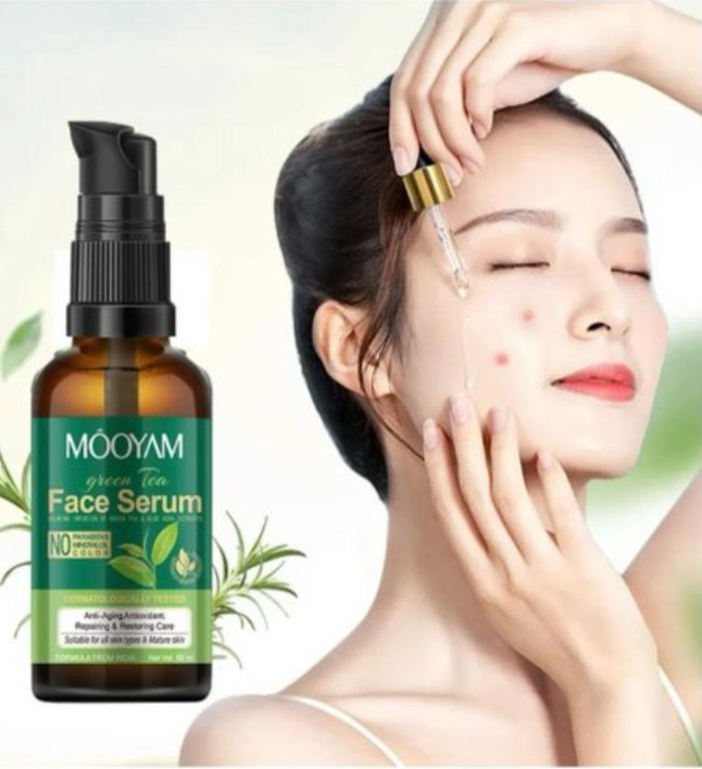 سرم تخصصی ضدجوش چای سبز مویام | کنترل جوش، آبرسانی و تسکین پوست اصلی