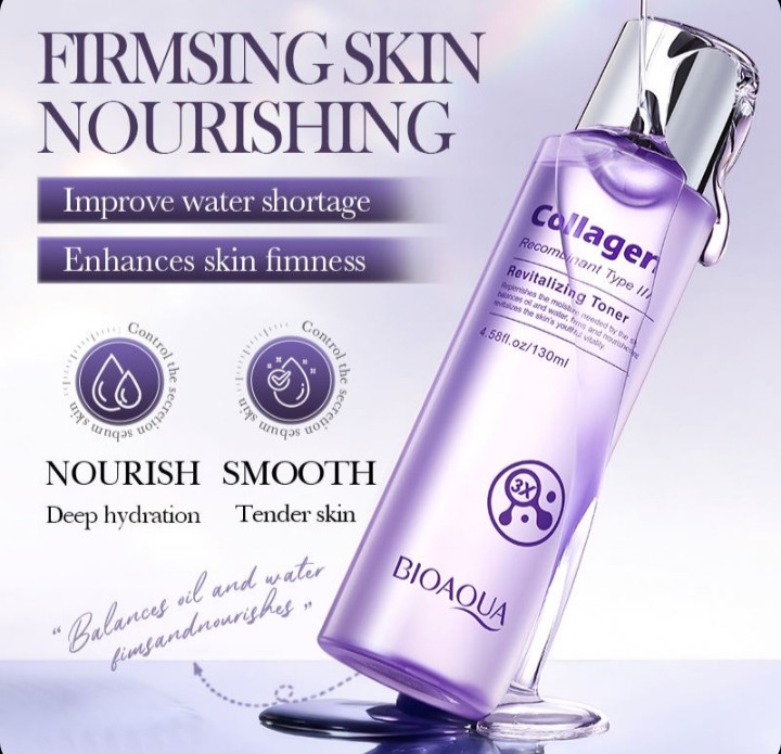 تونر تسکین دهنده و جوانساز ضد چروک کلاژن بیوآکوا