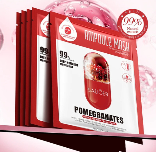 عصاره انار: این عصاره با خاصیت آنتیاکسیدانی بالا، به ترمیم پوست کمک کرده و رادیکالهای آزاد را خنثی میکند. علاوه بر این، با تقویت درخشندگی پوست، به شما ظاهری جوانتر میدهد.